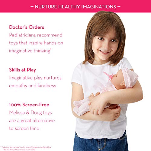 Melissa & Doug Mine to Love Jenna 12" Soft Body Baby Doll With Romper, Hat by Melissa & Doug