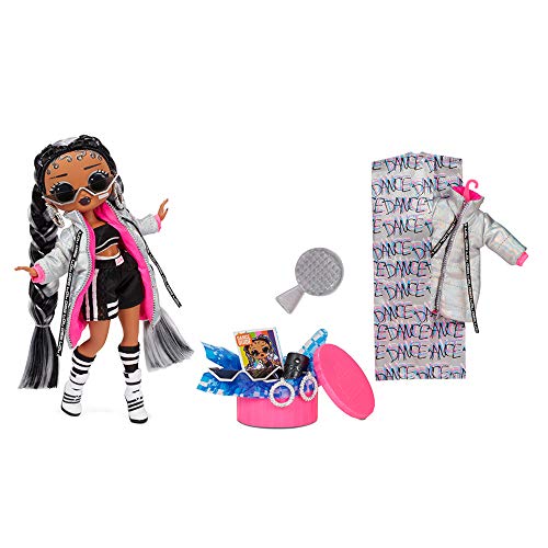 LOL Surprise OMG Dance Dance Dance B-Gurl Fashion Doll with 15 Surprises Including Magic Black Light, Shoes, Hair Brush, Doll Stand and TV Package - Great Gift for Girls Age 4+ by MGA Entertainment