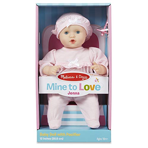 Melissa & Doug Mine to Love Jenna 12" Soft Body Baby Doll With Romper, Hat by Melissa & Doug