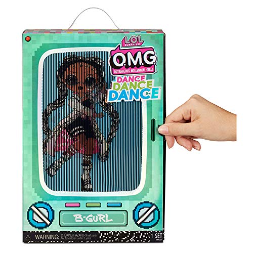 LOL Surprise OMG Dance Dance Dance B-Gurl Fashion Doll with 15 Surprises Including Magic Black Light, Shoes, Hair Brush, Doll Stand and TV Package - Great Gift for Girls Age 4+ by MGA Entertainment