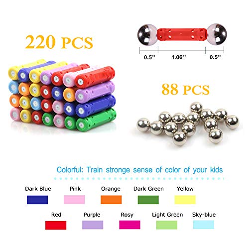 308Pcs Magnetic Building Sticks Blocks, Magnet Educational Toys STEM Toys for Kids and Adult, 3D Construction Building Toy with Storage Bag from Gucheng County Chenyi Toys Factory