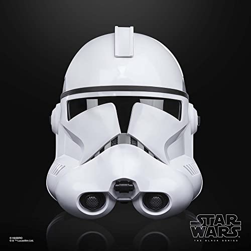 Star Wars The Black Series Phase II Clone Trooper Premium Electronic Helmet, The Clone Wars Roleplay Collectible, Kids Ages 14 and Up by Hasbro