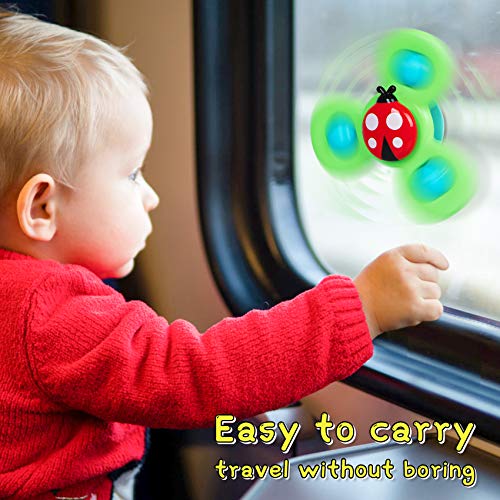 NARRIO Learning Toys for 1 2 Year Old Boy Gifts, Infant Baby Toys 6-12-18 Months Suction Cup Spinner Toy, Christmas Birthday Gifts for 1 2 Year Old Girl Spinning Top Sensory Toys for Toddlers Age 1-3 from Narrio