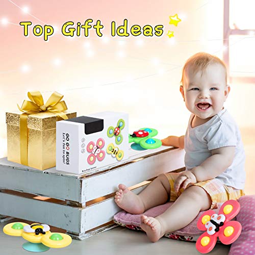 NARRIO Learning Toys for 1 2 Year Old Boy Gifts, Infant Baby Toys 6-12-18 Months Suction Cup Spinner Toy, Christmas Birthday Gifts for 1 2 Year Old Girl Spinning Top Sensory Toys for Toddlers Age 1-3 from Narrio