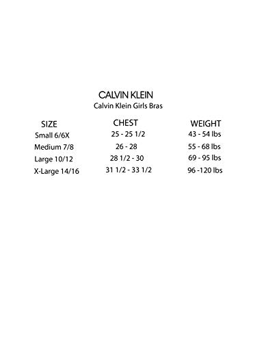 Calvin Klein Girls' Seamless Wirefree Comfort Bralette Bra, X-Large - 14/16, Soft Crop - White with Blue Logo from Calvin Klein