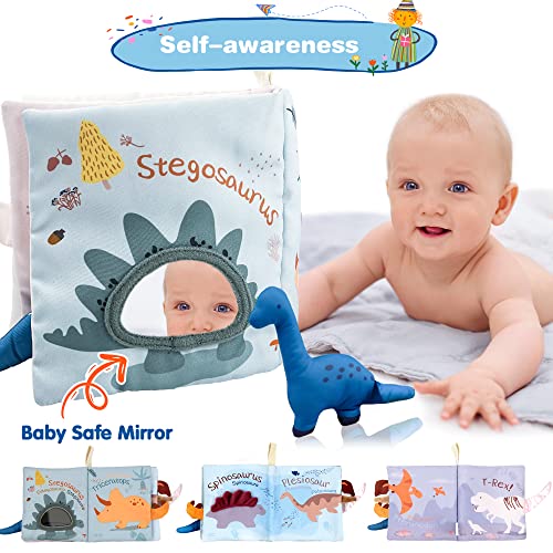 Richgv Soft Baby Books Toys 0-3-6-12 Months, 3D Touch and Feel Crinkle Books, Baby Boy Girl Christmas Gifts, Cloth Books Baby Stroller Sensory Toys, Newborn Infant Toys Gifts Tummy Time Toys from Richgv