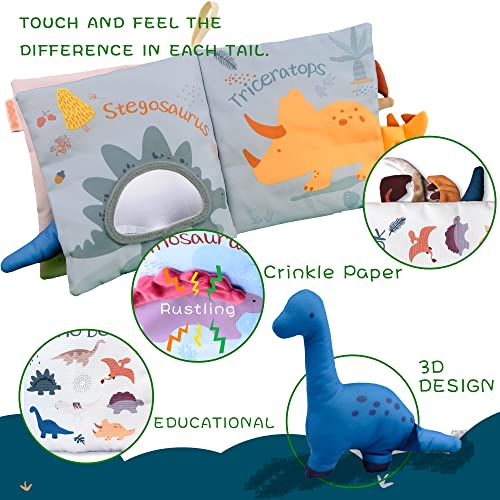 Richgv Soft Baby Books Toys 0-3-6-12 Months, 3D Touch and Feel Crinkle Books, Baby Boy Girl Christmas Gifts, Cloth Books Baby Stroller Sensory Toys, Newborn Infant Toys Gifts Tummy Time Toys from Richgv
