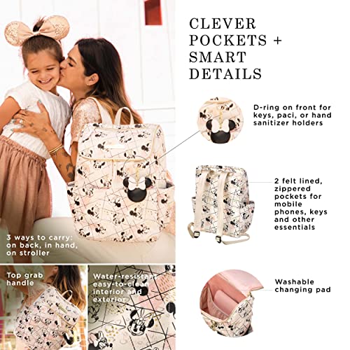 Petunia Pickle Bottom Method Backpack | Baby Bag | Baby Diaper Bag for Parents | Baby Backpack Diaper Bag | Stylish Backpack Modern Parents | Shimmery Minnie Mouse by 