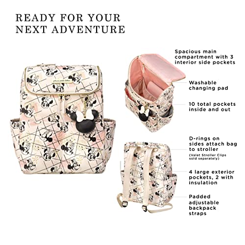 Petunia Pickle Bottom Method Backpack | Baby Bag | Baby Diaper Bag for Parents | Baby Backpack Diaper Bag | Stylish Backpack Modern Parents | Shimmery Minnie Mouse by 