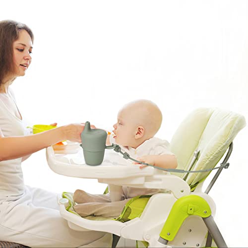 Eoopoon 4 Pack Toy Safety Straps, Stretchable Silicone Pacifier Chains, Adjustable Baby Bottle Toy Teethers Harness Strollers Straps for High Chair, Hanging Baskets, Cribs, Car Seat, Shopping Trolley from Eoopoon