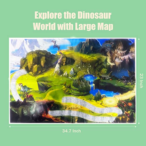 Juqic Children's Toy Car Ramp Track Dinosaur Spray Hills Adventure Railcar Slot Car Vehicle Race Play Set with 20 Mini Cars for Preschool Boys Puzzles Gifts Kids Ages 3 to 6 or Older (Spray Dinosaur) by Juqic