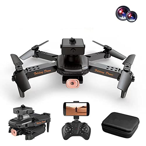 Mini Drone Foldable Dual 1080P Camera HD FPV Drone, 2.4GHz WiFi Quadcopters with Control, 3-Level Flight Speed, Gravity Control, Rolling 360Â°, for Adults Kids Holiday Toys Gift by Nsxcdh