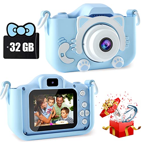 CIMELR Kids Camera Toys for 3 4 5 6 7 8 9 10 11 12 Year Old Boys/Girls, Kids Digital Camera for Toddler with Video, Christmas Birthday Festival Gifts for Kids, Selfie Camera for Kids, 32GB SD Card from CIMELR