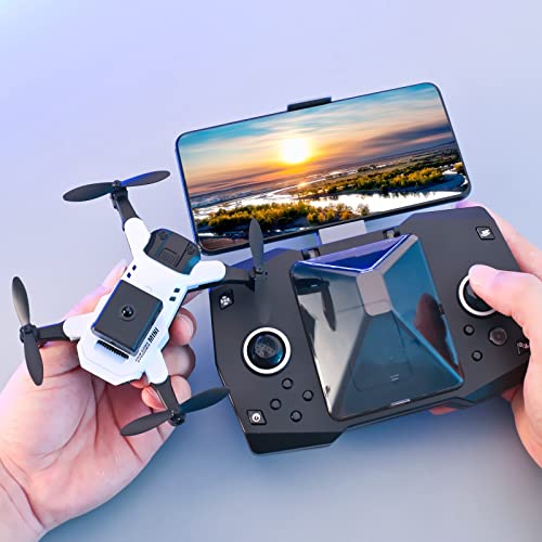 Bzdzmqm Mini Drone for Kids Adults, Drone with 1080p Dual Hd Camera Optical Fl-ow Localization Remote Control Toys Gifts with Altitude Hold Headless Mode One Key Start 3-Level Flight Speed by Bzdzmqm