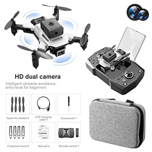 Bzdzmqm Mini Drone for Kids Adults, Drone with 1080p Dual Hd Camera Optical Fl-ow Localization Remote Control Toys Gifts with Altitude Hold Headless Mode One Key Start 3-Level Flight Speed by Bzdzmqm