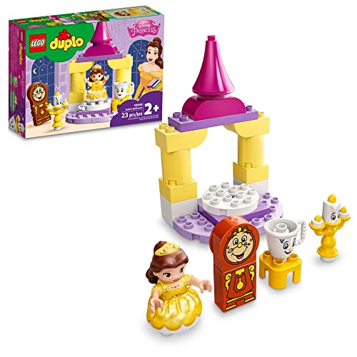 LEGO DUPLO Disney Belle's Ballroom 10960 Building Toy for Kids Aged 2+; Princess Belle, Lumiere, Cogsworth and Chip (23 Pieces) from LEGO