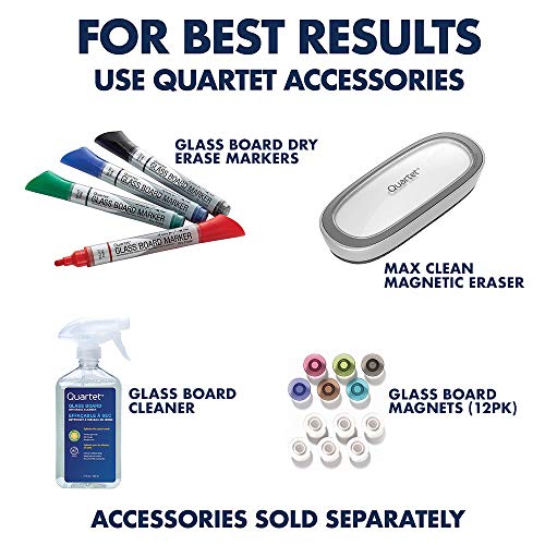 Quartet Glass Whiteboard, Magnetic Dry Erase White Board for Cubicle Walls, 30" x 18", White Frameless Infinity Wall Hanging Mount, Home School Supplies or Home Office Decor (PDEC1830) by ACCO Brands