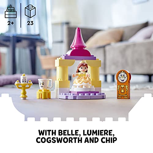 LEGO DUPLO Disney Belle's Ballroom 10960 Building Toy for Kids Aged 2+; Princess Belle, Lumiere, Cogsworth and Chip (23 Pieces) from LEGO