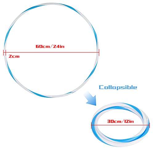 24in LED Hoop Dance Exercise Light Up Hoop for Kids Children, Fitness Equipment Sport Fun Auto Color Changing Strobing Glow Lights, 60cm Hoop Hooper Gift(Two AA Batteries are Needed. Not Included) from SIKWO