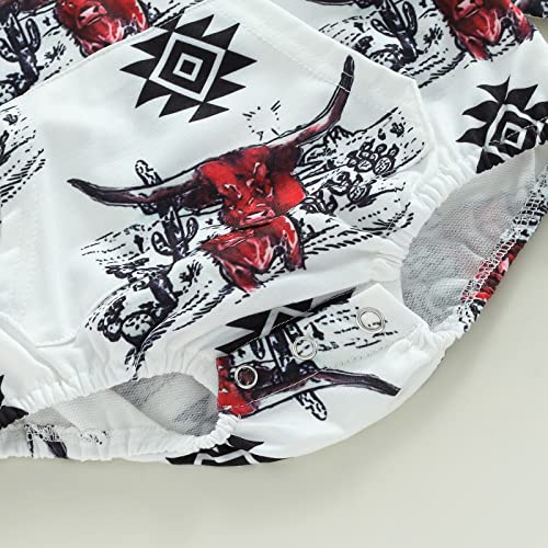 Baby Boy Girl Fall Winter Clothes Cow Print Hooded Sweatshirt Romper Long Sleeve Onesie Shirt Western Outfit (White , 18-24 Months ) from Endorothii