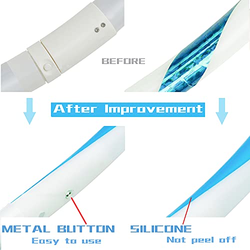 24in LED Hoop Dance Exercise Light Up Hoop for Kids Children, Fitness Equipment Sport Fun Auto Color Changing Strobing Glow Lights, 60cm Hoop Hooper Gift(Two AA Batteries are Needed. Not Included) from SIKWO