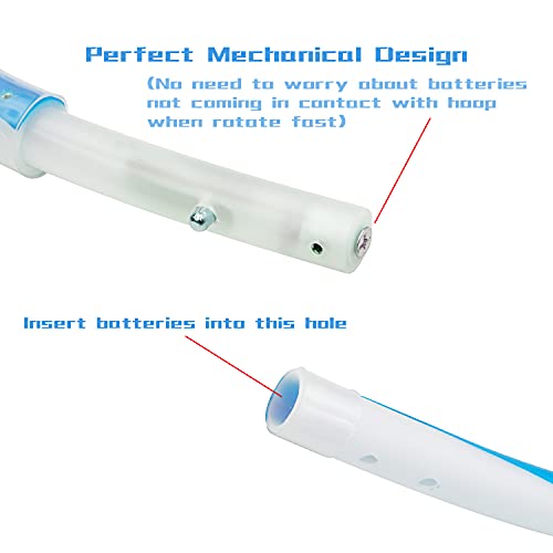 24in LED Hoop Dance Exercise Light Up Hoop for Kids Children, Fitness Equipment Sport Fun Auto Color Changing Strobing Glow Lights, 60cm Hoop Hooper Gift(Two AA Batteries are Needed. Not Included) from SIKWO