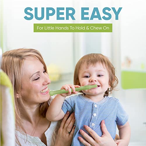 BEBECAN Teething Sticks for Babies - Infant Teething Relief for Teething Baby in 6 Vibrant Colors, Super Soft Silicone Baby Teethers, Teething Toys for Babies 0-6 Months by BEBECAN