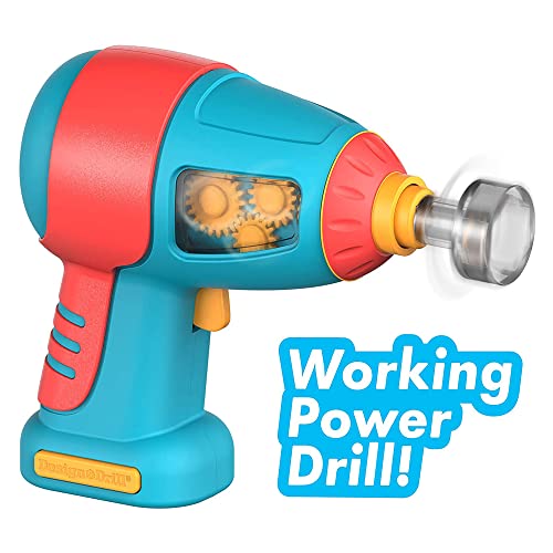 Educational Insights Design & Drill Build-It Bucket with Electric Drill Toy, 41 Pieces, Preschool STEM Toy, Gifts For Boys & Girls, Ages 3+ by Educational Insights