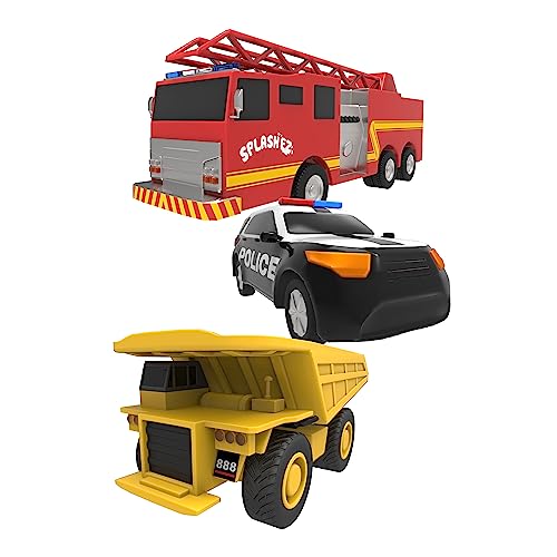 No Hole Car Bath Toys for Babies and Toddlers, Animal Mold Free Bath Toys, Non Squirting Bath Toys no Mold for Tub,Beach,Pool, BPA-Free, Dishwasher-Safe, Infant Bath Toys No Holes 0 1 3 6 12 18 Months from SplashEZ