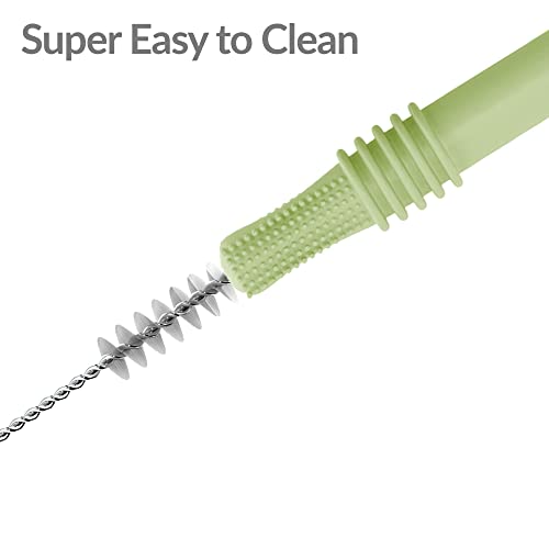 BEBECAN Teething Sticks for Babies - Infant Teething Relief for Teething Baby in 6 Vibrant Colors, Super Soft Silicone Baby Teethers, Teething Toys for Babies 0-6 Months by BEBECAN