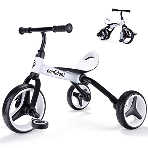 XIAPIA 4 in 1 Tricycle for Toddler Age 2-5, Folding Toddler Tricycle & Toddler Trike & Baby Balance Bike with Adjustable Seat and Detachable Pedal, Ideal Riding Toys Gift for Boys Girls from XIAPIA