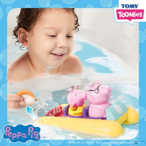 Toomies Tomy Peppa Pig Bath Toys â Peppaâs Boat Adventure Bath Toy Set â Includes Two Boats and 5 Peppa Pig Toy Figures â Baby and Toddler Bath Toys for 18 Months and Up from TOMY Intl.