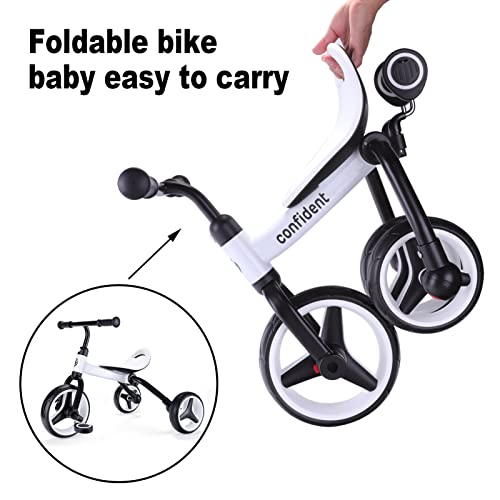 XIAPIA 4 in 1 Tricycle for Toddler Age 2-5, Folding Toddler Tricycle & Toddler Trike & Baby Balance Bike with Adjustable Seat and Detachable Pedal, Ideal Riding Toys Gift for Boys Girls from XIAPIA