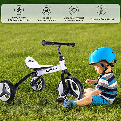 XIAPIA 4 in 1 Tricycle for Toddler Age 2-5, Folding Toddler Tricycle & Toddler Trike & Baby Balance Bike with Adjustable Seat and Detachable Pedal, Ideal Riding Toys Gift for Boys Girls from XIAPIA