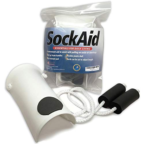 RMS Deluxe Sock Aid - Socks Helper with Foam Handles from Royal Medical Solutions