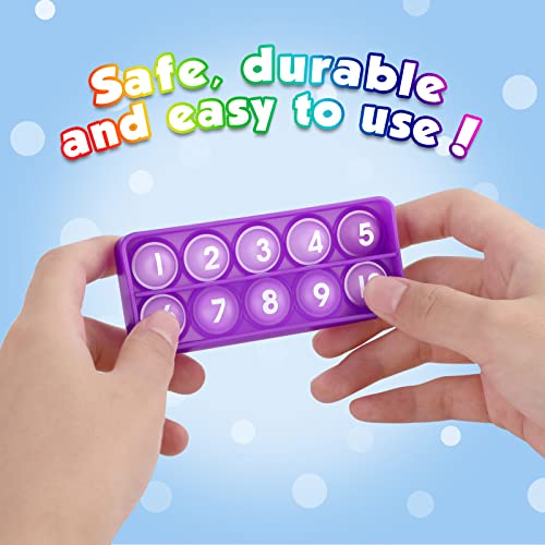 Aizweb Ten-Frame Pop Board-Math Manipulative for Elementary,Math Fidget Sensory Toy,Montessori Educational Toy Gift for Kindergarten Classroom Kids 3 4 5 Year Old (Upgraded Version for 20 Task Cards) by Wenzhou Chengyu Packing Material Co., Ltd