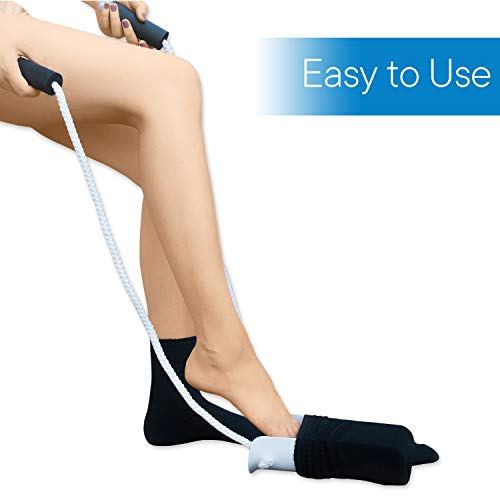 RMS Deluxe Sock Aid - Socks Helper with Foam Handles from Royal Medical Solutions