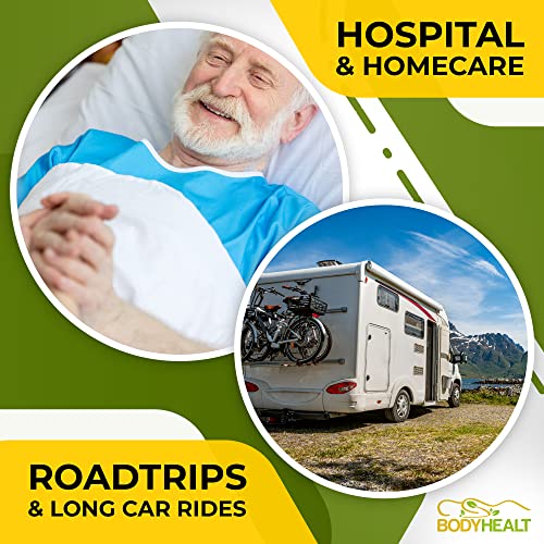 BodyHealt Deluxe Male Urinal Bottle - Glow in The Dark Urinals for Men 32oz/1000ml Bed Buddy with Spill Proof Lids. Plastic Pee Portable Urinal for Men. Pee Container Men for Car & Incontinence (2PC) by BodyHealt