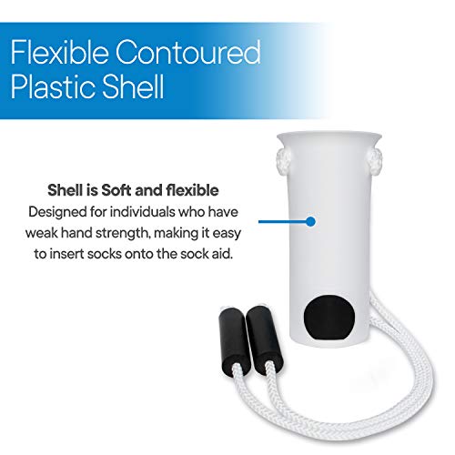 RMS Deluxe Sock Aid - Socks Helper with Foam Handles from Royal Medical Solutions