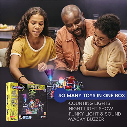 Snap Circuits LIGHT Electronics Exploration Kit | Over 175 Exciting STEM Projects | Full Color Project Manual | 55+ Snap Circuits Parts | STEM Educational Toys for Kids 8+,Multi from Elenco Electronics Inc