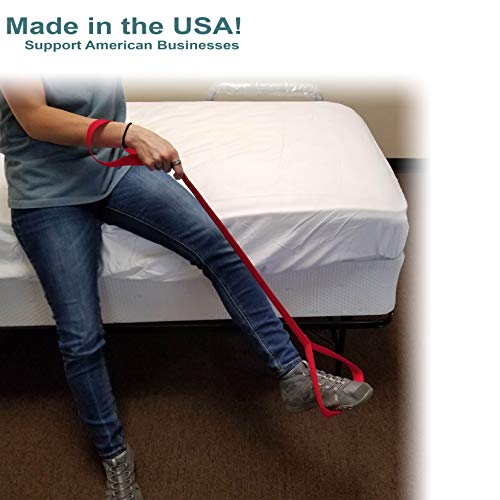 Navy Leg Lifter, Rigid, Made in The USA, Mobility Aid for Hip Surgery, Wheelchair, Lifting Legs into Bed, Physical Therapy (Navy) from TrustWell