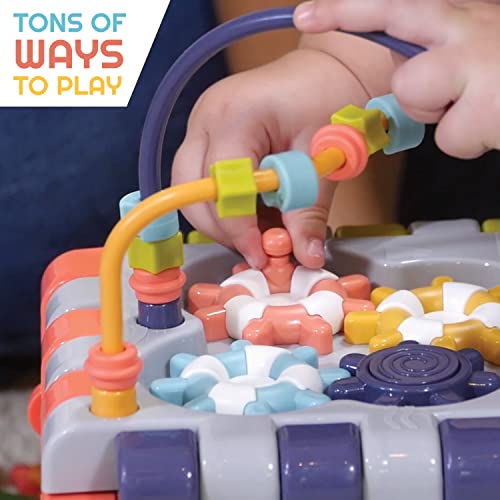 Baby Activity Cube with Lights, Sounds, and Interactive Shapes, Steering Wheel, 3D Puzzles, Letters, and Colors, Hands-On Early Learning and Educational Toys for Boys and Girls 1, 2 Years Old Gifts from RANI PRIZE