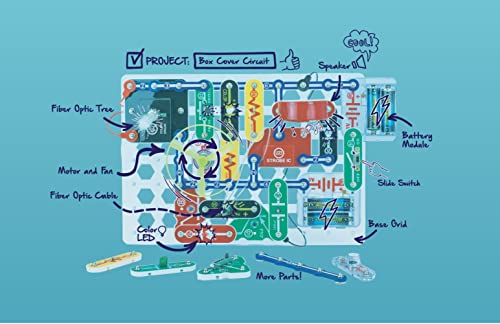 Snap Circuits LIGHT Electronics Exploration Kit | Over 175 Exciting STEM Projects | Full Color Project Manual | 55+ Snap Circuits Parts | STEM Educational Toys for Kids 8+,Multi from Elenco Electronics Inc