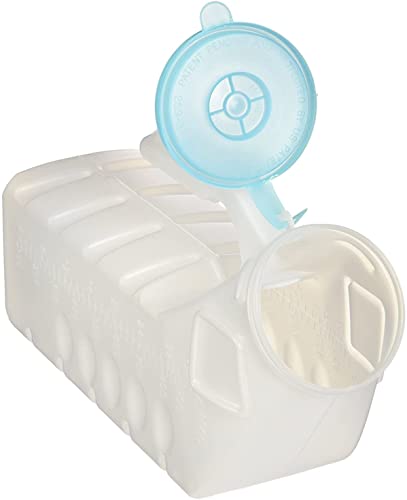 BodyHealt Deluxe Male Urinal Bottle - Glow in The Dark Urinals for Men 32oz/1000ml Bed Buddy with Spill Proof Lids. Plastic Pee Portable Urinal for Men. Pee Container Men for Car & Incontinence (2PC) by BodyHealt