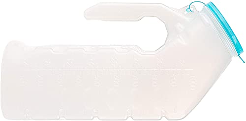 BodyHealt Deluxe Male Urinal Bottle - Glow in The Dark Urinals for Men 32oz/1000ml Bed Buddy with Spill Proof Lids. Plastic Pee Portable Urinal for Men. Pee Container Men for Car & Incontinence (2PC) by BodyHealt