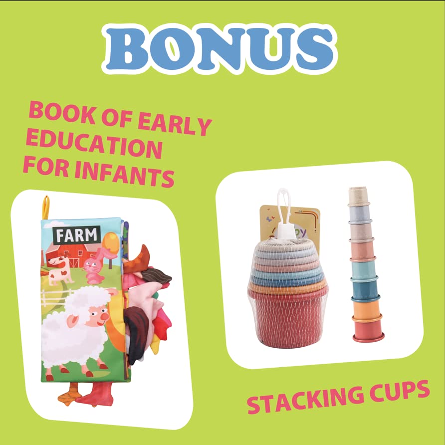 Baby Activity Cube with Lights, Sounds, and Interactive Shapes, Steering Wheel, 3D Puzzles, Letters, and Colors, Hands-On Early Learning and Educational Toys for Boys and Girls 1, 2 Years Old Gifts from RANI PRIZE