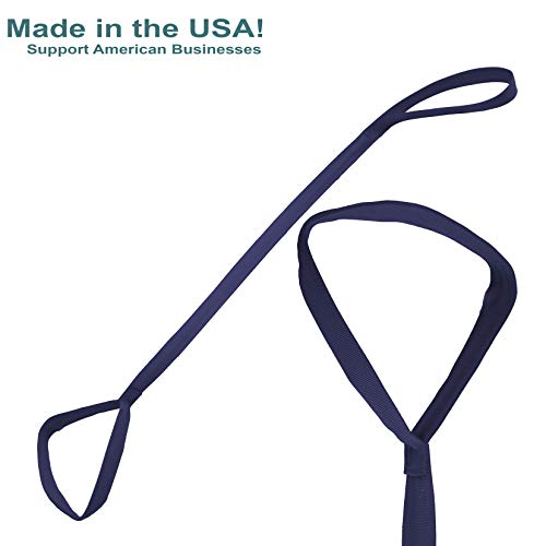 Navy Leg Lifter, Rigid, Made in The USA, Mobility Aid for Hip Surgery, Wheelchair, Lifting Legs into Bed, Physical Therapy (Navy) from TrustWell