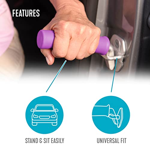 Able Life Auto Cane, Portable Vehicle Support Handle, Standing Mobility Aid, Car Assist Cane Grab Bar, Lavender from Able Life