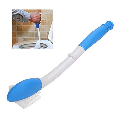 ZJchao Long Reach Comfort Wipe, Self Assist Toilet Aid with Foldable Handle Extends Your Reach Over 15" Grips Toilet Paper or Pre-Moistened Wipes from ZJchao