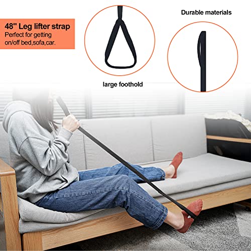 7 In 1 Hip Knee Back Replacement Recovery Kit With 32" Grabber Reacher Tool, Slick Sock Aid, Sturdy Long Shoe Horn & Dressing Stick, Leg Lifter, Bath Sponge, Storage Bag from Kekoy